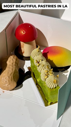 ✨MOST BEAUTIFUL PASTRIES IN LA✨ This pastry shop in Los Angeles has some of the most stunning desserts I’ve ever seen, and they taste just as good as they look! Since its founding in 2017 by two brothers, Farid and Saeed, Artelice Pâtisserie has been named the best pastry shop in California by Yelp and has even been served at the Grammys for 5 years. Their dessert selection may be what draws you in, including the viral realistic fruit desserts along with other gorgeous and delicious creations, b