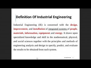Introduction to Industrial Engineering