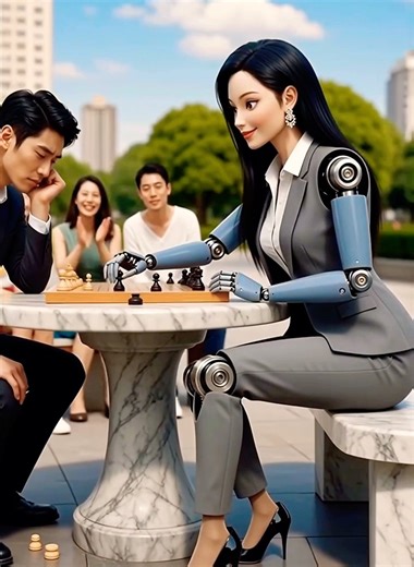 Robot is playing cheese with boyfriend #shorts