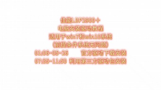 佳能LBP2900＋安装驱动教程