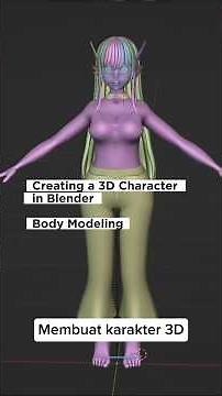 She Finally Has a Body! 😱 | Blender 3D Character Modelling - Part 3 #Shorts #3d #art