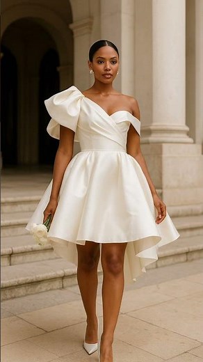 7 robes de mariée courte asymétriques et ultra chic 🤩😍