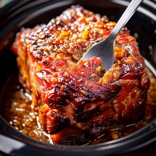 Slow Cooker 4-Ingredient Brown Sugar Ham Servings: 8-10 servings Ingredients: 1 (5-7 pound) bone-in ham 1 cup brown sugar ½ cup pineapple juice 1 tablespoon Dijon mustard Directions: Prepare the Ham: 1.1. Place the ham in the slow cooker with the flat side facing down. Make the Glaze: 2.1. In a small bowl, mix the brown sugar, pineapple juice, and Dijon mustard until everything is well combined. Coat the Ham: 3.1. Pour the glaze over the ham, making sure it is fully coated. Cook the Ham: 4.1. Co