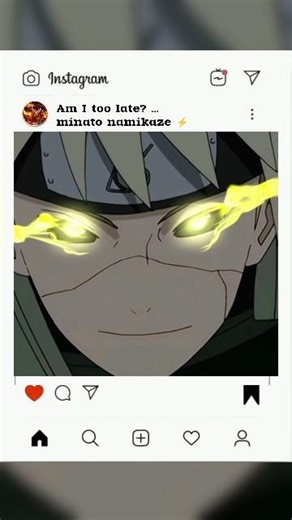Am I too late - minato namikaze ⚡| instagram template first time in YouTube 💯
