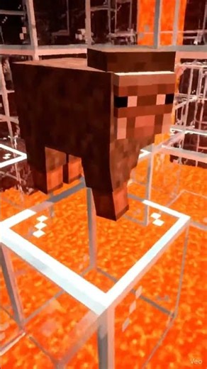 “Minecraft Cow Survives the Lava Chamber?! 🔥😳” #minecraft #viral