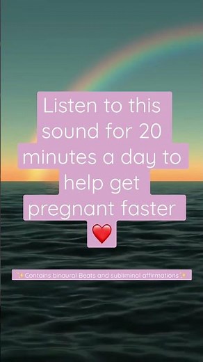 Get pregnant faster by listening to this sound ❤️ #binauralbeats #subliminalaffirmations