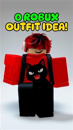 0 Robux Outfit Idea! Free Items & Avatar Red Classic! #shorts #roblox