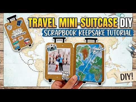 DIY Travel Scrapbook That Looks Like a Suitcase!I Made a Luggage Scrapbook… So Cute! 🧳✨