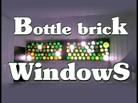 Make a bottle brick window (timelapse) cut glass bottles.