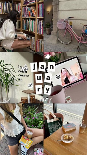 January Recap Template for Collage Aesthetic Videos