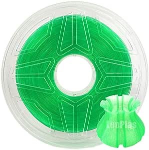LeoPlas ABS Filament 1.75mm Transparent ABS Filament 1kg for 3D Printing Supplies Printer Consumables (Clear Green)