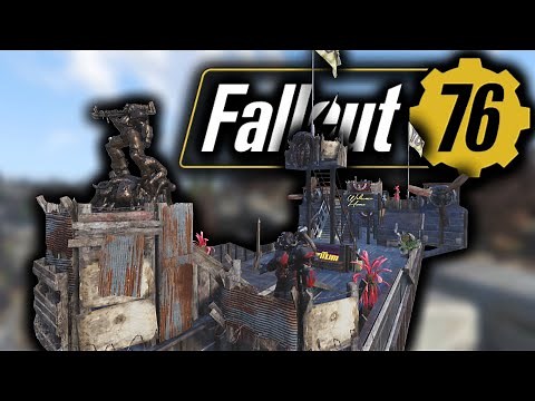 Fallout 76 CAMPs - Salvaged BoS Airship - FLOATING Base!
