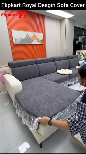 👑 Flipkart Royal Design Sofa Cover #viral #flipkartfinds #sofacover #royaldesign #foryoupage