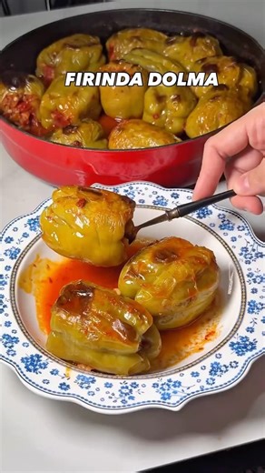 Fırında dolma👌#dolmabiber #biber #reklamdeğil #pratiktarifler #tarif #shortvideo #yemek