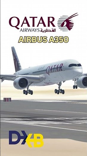 Qatar Airbus A350 Landing At Dubai International Airport in Infinite Flight #shorts