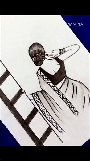 How to draw a Girl in saree -Easy tutorial || Pencil sketch for beginner || Girl drawing || Drawing