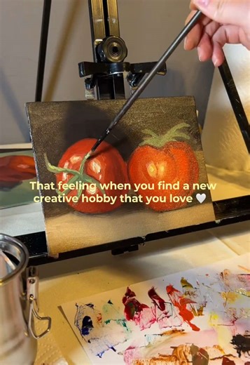 Teaching myself to oil paint and loving the process 🤍 it’s been bringing me so much joy lately. #learningtopaint #oilpainting #beginnerartist #arttok #artjourney