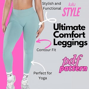 Leggings PDF Sewing Pattern - Yoga Pants, Contour Fit, Stylish DIY Activewear - Sewing Patterns - Womens Pants - Gym Wear - Etsy