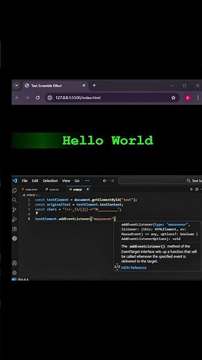 Text Hover Effect using HTML and CSS
