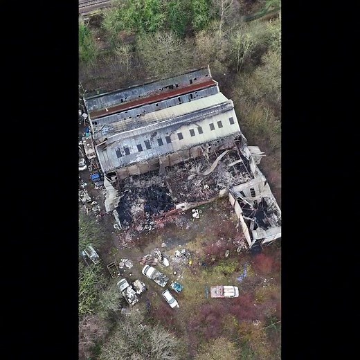 Drone footage from Saturday night’s fire at a derelict mill. #keighley #cinematicdrone #ukfire