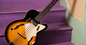 2000s Harmony H-22 Reissue Hollowbody Electric Bass Guitar