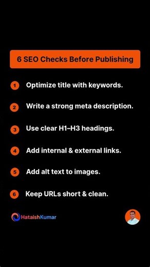 6 SEO Checks Before Publishing