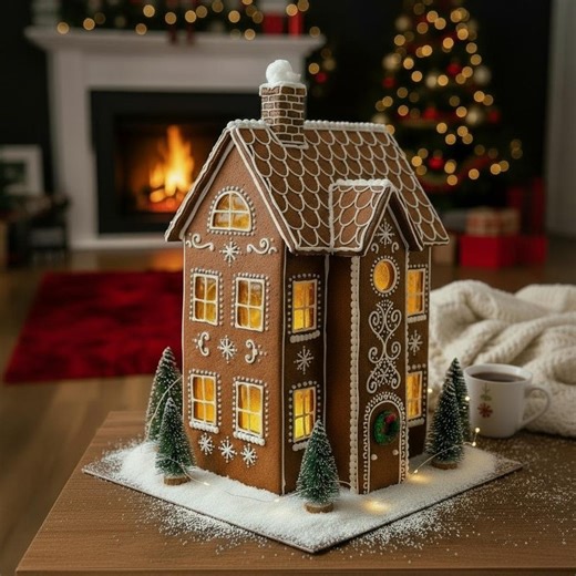 Gingerbread Villa - Large Gingerbread House Template - Etsy Australia