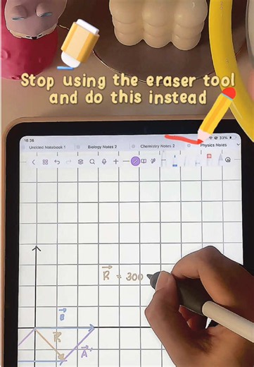 These are the two ways I erase my mistakes in Freenotes: tap to undo and scribble to erase. Quick and efficient! #freenotes #notes #studynotes #college #study freenotes tutorial, scribble to erase, handwriting, notes app, study app, ipad app, ipad notes, note taking, digital note, ipad productivity, study setup, notes setup, studytok, studygram
