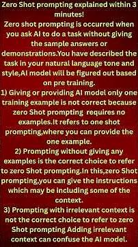 Zero Shot Prompting Explained within 3 minutes!