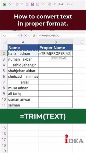 Excel Tips: Remove Extra Spaces & Fix Text Case with One Formula | Fix Text Case in Excel | #excel
