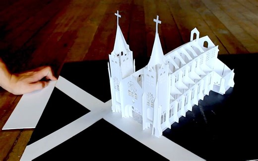 【油管搬运x立体卡创意分享】Juan Marín：A Pop Up architecture "San alfonso", Work in Progress