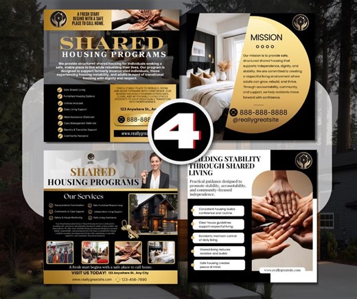 Shared Housing Flyer Template | Affordable Living Canva Flyer | Transitional Room Rental Ad | Editable Design / Bundle - Etsy