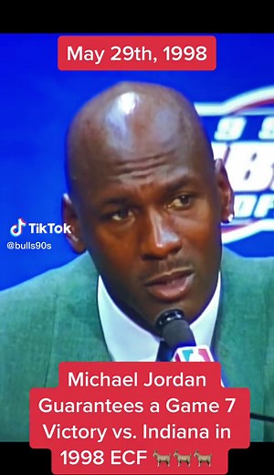 Michael Jordan guarantees a Bulls win in Game 7 of the 1998 Eastern Conference Finals vs. the Indiana Pacers. #Chicago #Bulls #BullsNation #NBA #NBAPlayoffs #LastDance #Pacers #Indiana #MJ #AirJordan