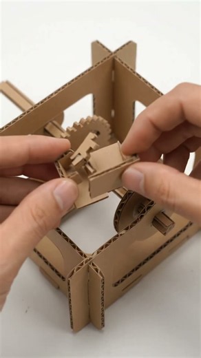 Why I built a gearbox out of cardboard #diy #engineering #innovation #asmr