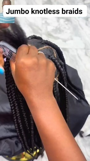 Tutorial on how to braid Jumbo knotless braids #Zimbabwe #reelsfypシ #reelsfyp | Preco beauty salon