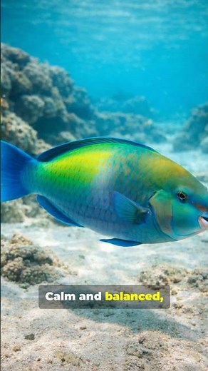 Parrotfish bring color and calm motion to coral reefs #naturereels #facts #wildlife #wildlifevideo