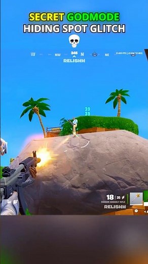 Secret Godmode Hiding spot glitch 💀 #fortnite #fortniteglitch #relishh