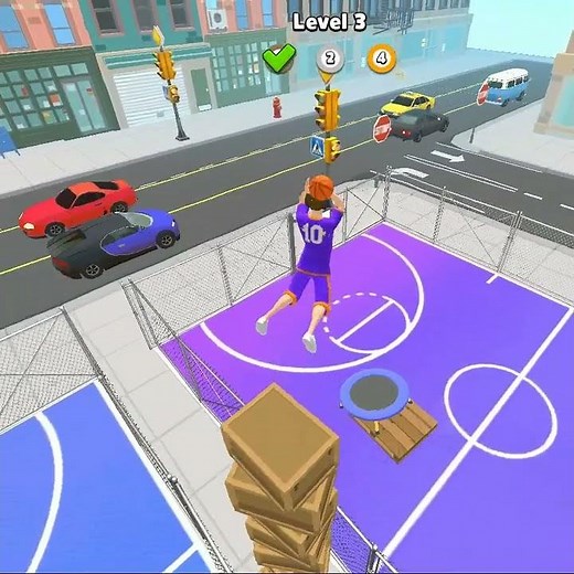 Hoop World 3D - Level 3 - #gameplayvideo #slamdunk #arcadegames #basketballgame #dunkcontest