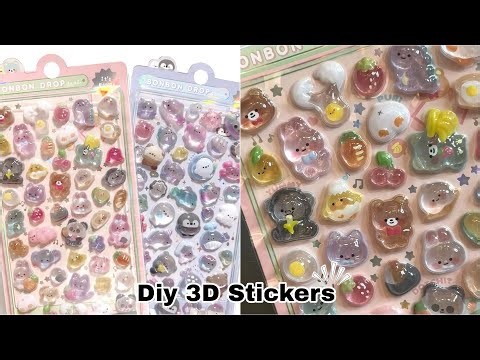 How to make stickers at home/ easy stickers making/ Homemade DIY 3d stickers/ kawaii stickers Diy