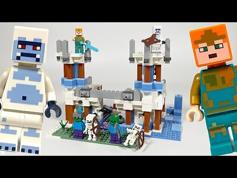 LEGO Minecraft The Ice Castle 21186 Speed Build & Set Review