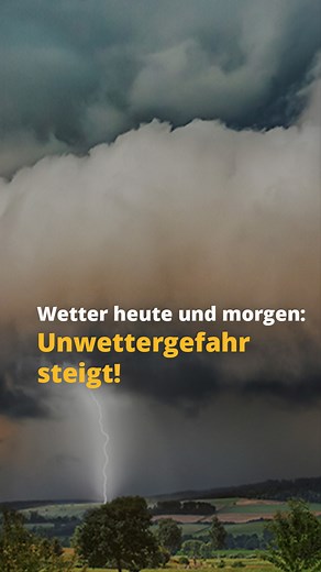 (6.5.26) ⛈️ Die Unwettergefahr steigt! Heute Abend wird es vor allem südlich der Donau sowie in Teilen von Hessen, Thüringen und Sachsen-Anhalt unruhig: Kräftige Gewitter mit Starkregen und Hagel sind möglich 🌩️ Lokal können in kurzer Zeit über 10 Liter pro Quadratmeter fallen. 👉 Alle Details im Wetter mit Meteorologin Denise Seiling auf wetter.com! . . . #Unwetter #Gewitter #Starkregen #Hagel #Wetter #Deutschlandwetter #wettercom