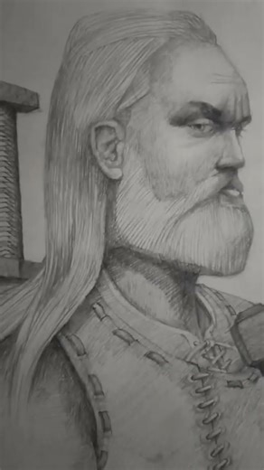 #draw #drawing #sketch #sketching #portrait #pencilportrait #pencil #viking #vikings #pencildrawing
