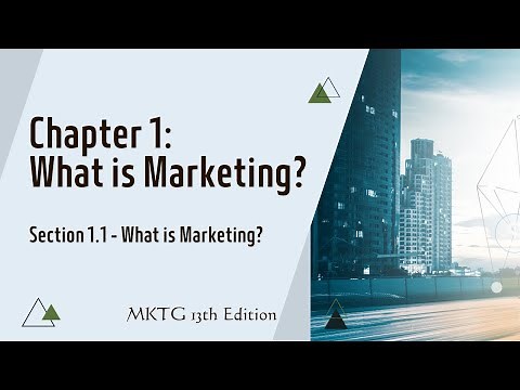 MKTG 13th Edition - Chapter 1 - What is Marketing?
