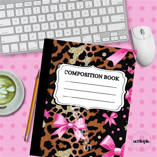 Composition Book Cover PNG Digital Download, Printable Composition Book Cover Design, Bookish PNG, Cute Notebook Cover - Etsy
