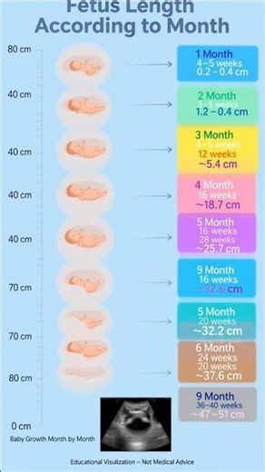 Baby Length Development According to Pregnancy Month