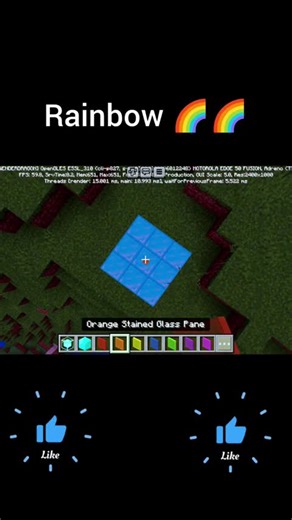 how to make a rainbow 🌈🌈 #minecraft #trending #viral