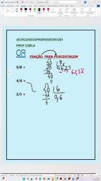 Fração para Porcentagem em SEGUNDOS! 🤯📚 #Matemática