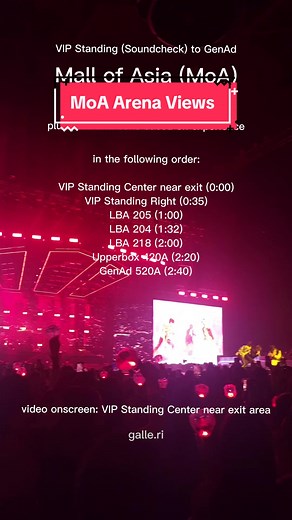 MoA Arena Views - A Guide to the Best Concert Experience