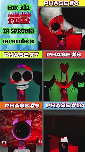 Mix All Pinki In Sprunki Incredibox | From Phase 6 to Phase 10 . Phase 6 vs Phase 7 ... Phase 10