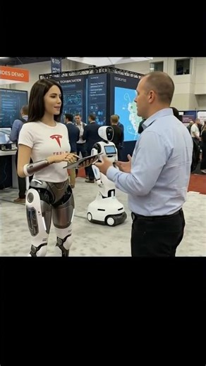 🤖 Tech Expo | Beautiful AI Humanoid Robot